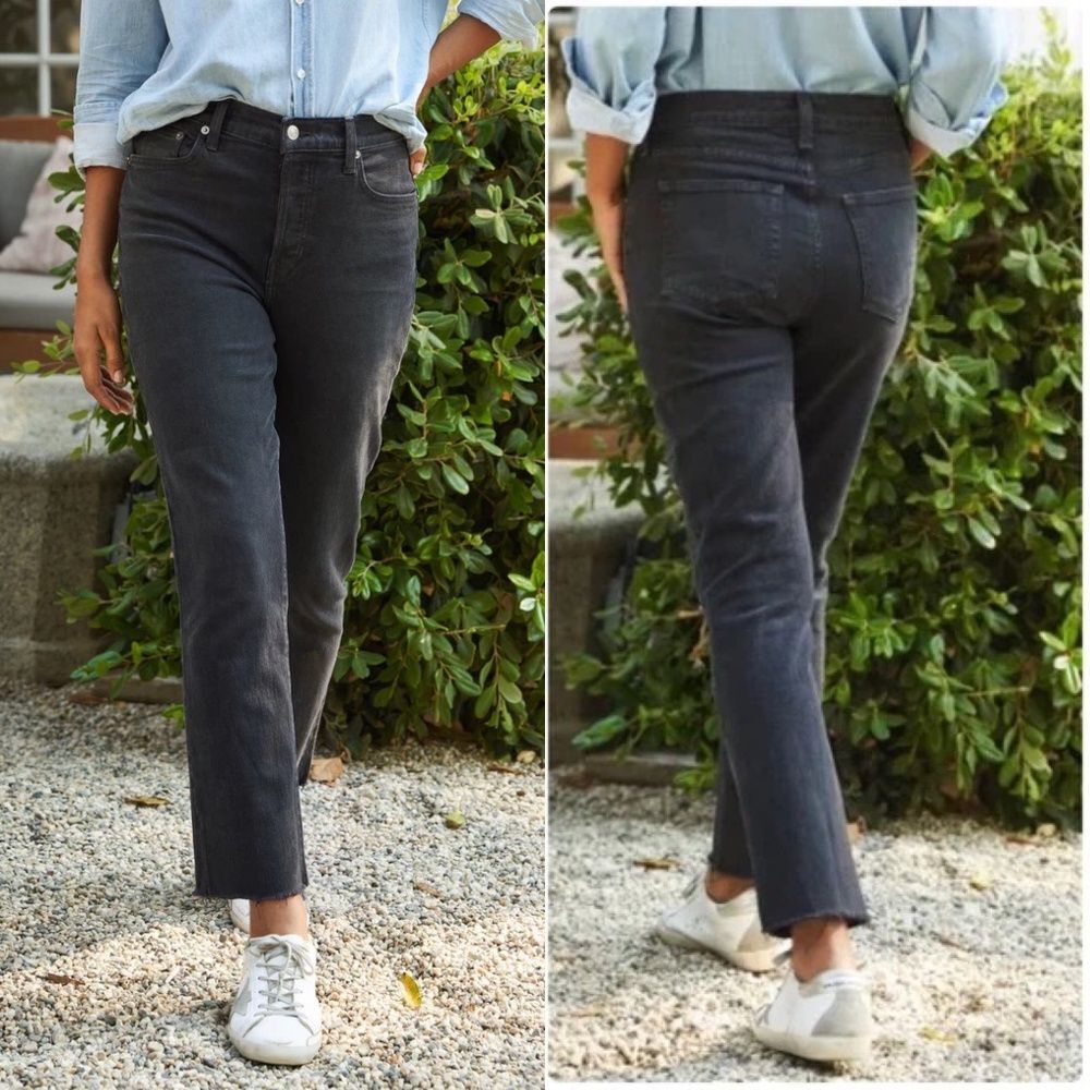 Frank & Eileen Cork High Rise Straight Leg Jean - Worn Black | Size 24